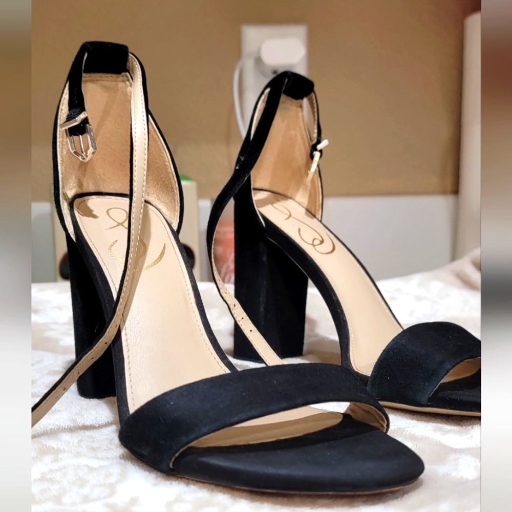 Sam Edelman Black and Tan Heels